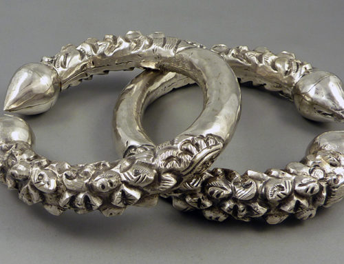 Pair of silver “kalli” anklets, Nepal