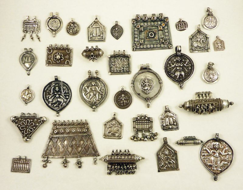 hindu silver amulets