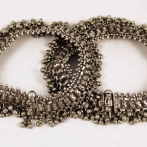 Silver indian flexible anklets