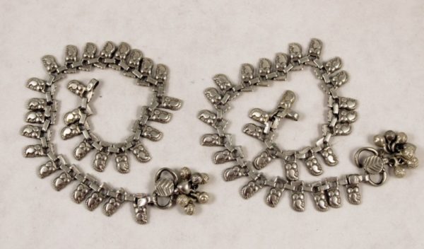 Indian silver anklets