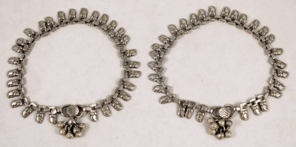 Indian silver anklets