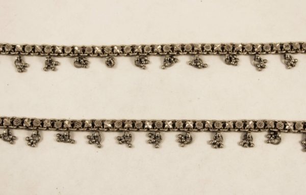 Indian silver anklets