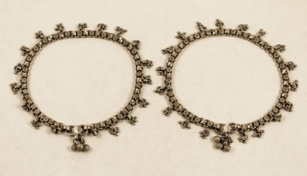 Indian silver anklets