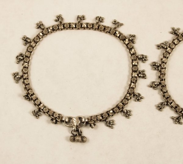 Indian silver anklets