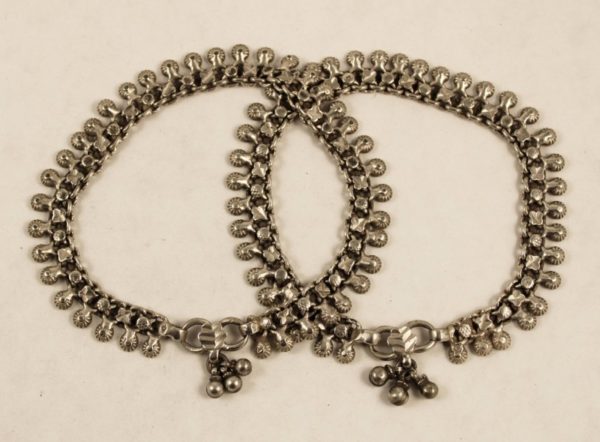 Indian silver anklets