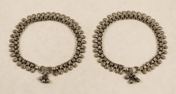 Indian silver anklets