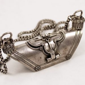 South Indian silver girdle pendant