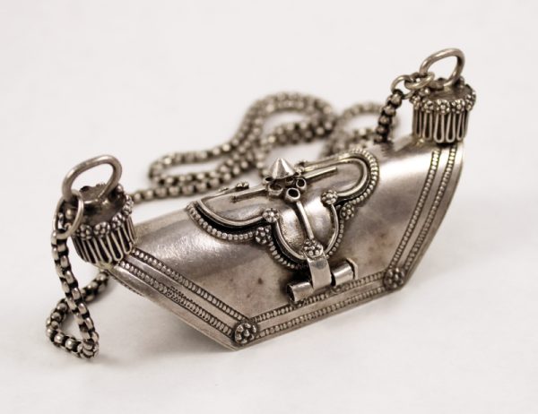 South Indian silver girdle pendant