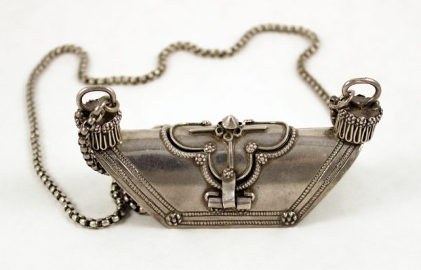 South Indian silver girdle pendant