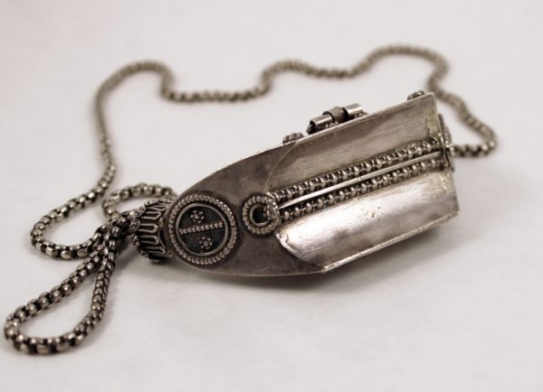 South Indian silver girdle pendant