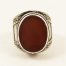 Turkoman silver and carnelian ring