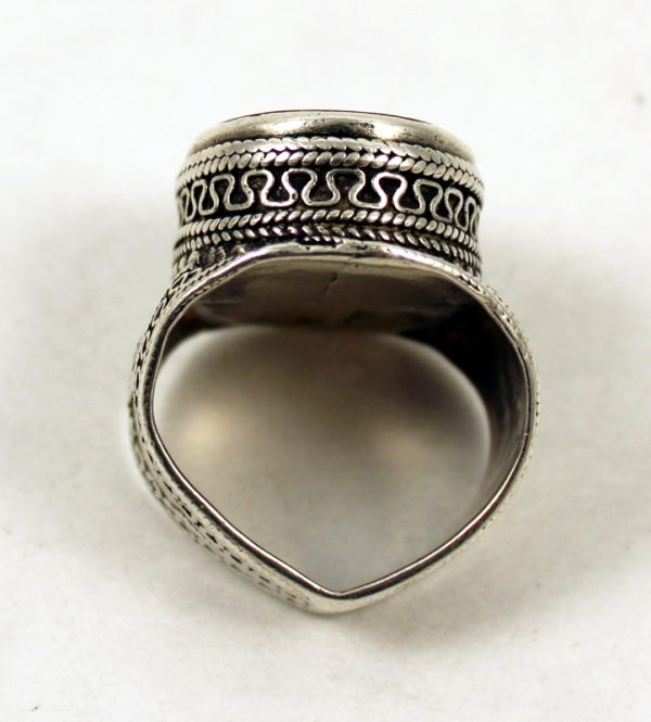 Turkoman silver and carnelian ring