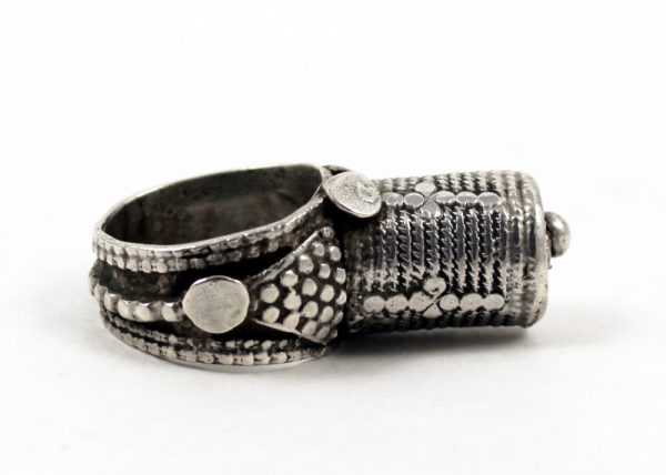 Yemen tower silver ring