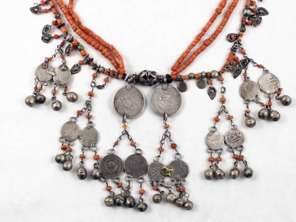 Tajik-coral-and-silver-necklace