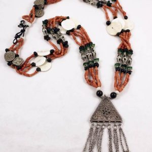 silver-and-coral-Tajik-necklace