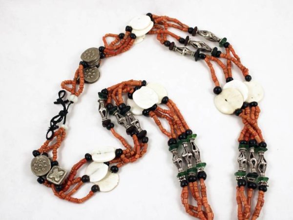 silver-and-coral-Tajik-necklace