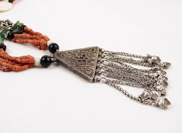 silver-and-coral-Tajik-necklace