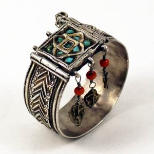 Uzbek silver and turquoise bracelet bukhara