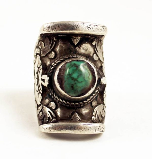 Tibetan saddle ring turquoise