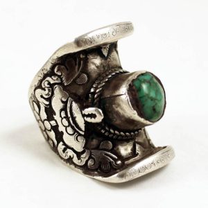 Tibetan saddle ring turquoise