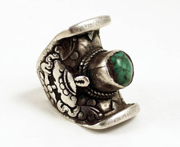 Tibetan saddle ring turquoise