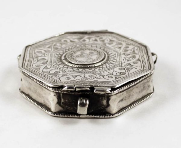 Middle eastern quoran silver box amulet