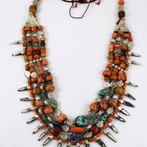 Ladakh coral amber necklace