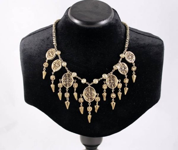 Minangkabau gilded silver necklace, Sumatra (Indonesia)