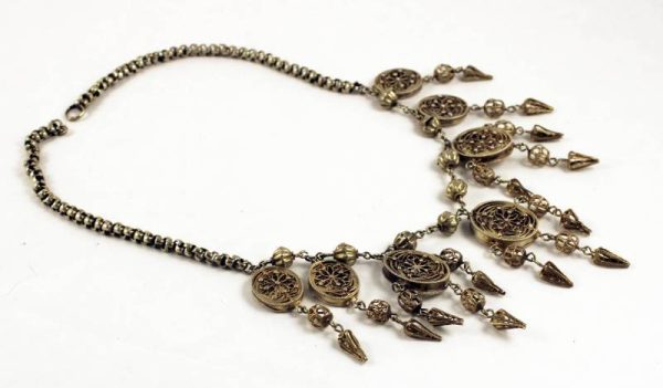 Minangkabau gilded silver necklace, Sumatra (Indonesia)