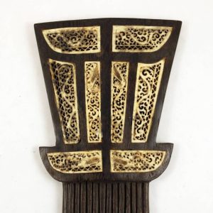 Tanimbar wood and bone comb