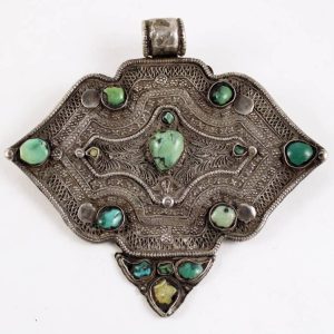 tibetan-silver-and-turquoise-belt-buckle