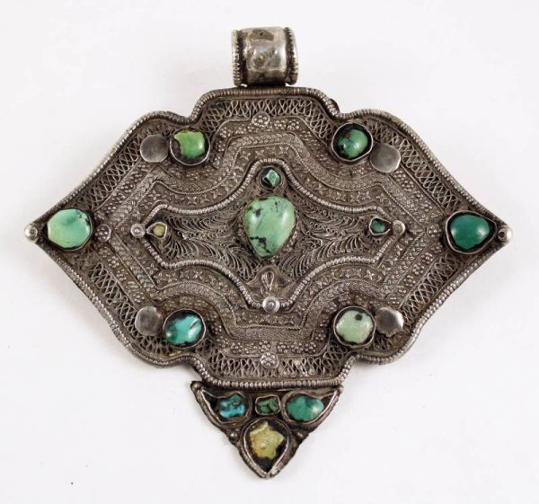 tibetan-silver-and-turquoise-belt-buckle